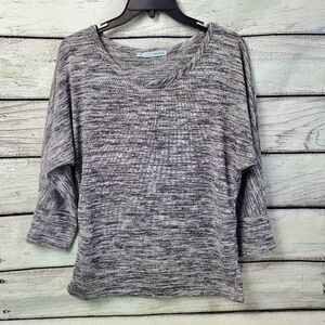 Maurices Women’s Gray Space-Dye Lightweight 3/4 Sleeve Top Size Large